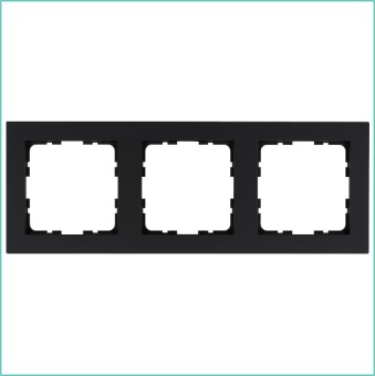 Рамка 3-м G-Classic черн. матов. soft touch Jasmart G1003PB