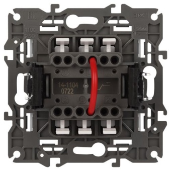 Выключатель 2-кл. СП Elegance 14-1104-01 10А IP20 250В 10AX механизм бел. Эра Б0034229