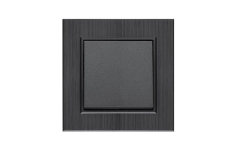 Выключатель 1-клав. Karea LINE STAR дым. металлик Makel 86050001