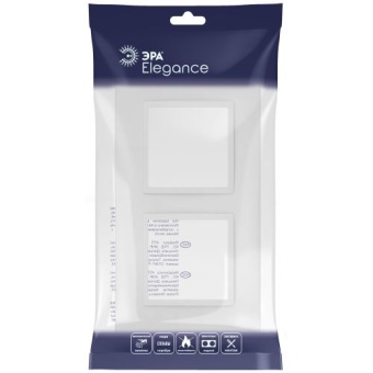 Рамка 2-м Elegance 14-5012-01М Classic для розеток и выключателей матов. бел. Эра Б0065824