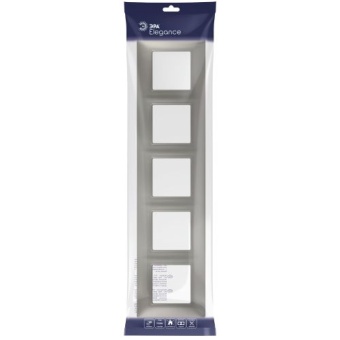 Рамка 5-м Elegance 14-5005-16 для розеток и выключателей титан Эра Б0065821