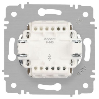 Переключатель 1-кл. СП Accent 6-103-05 10А IP20 250В AL/CU антрацит Intro Б0063470