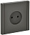 Розетка 1-м СП FORTE&PIANO FP318 10А без заземл. без защ. шторок винт. крепл. сер. IEK FP-R10-10-K03