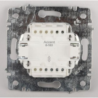 Переключатель 1-кл. СП Accent 6-103-01 10А IP20 250В AL/CU бел. Intro Б0063450