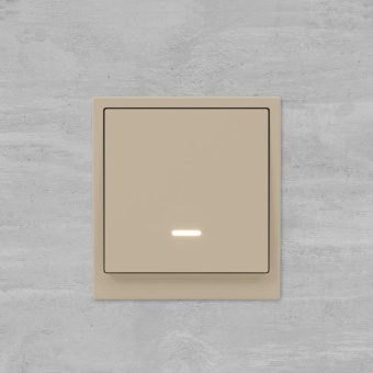 Переключатель 1-кл. KANT с подсветкой ванильн. марципан DKC 7015143