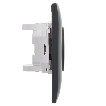 Розетка 2-м SKANDY 10А без заземл. без защ. шторок в сборе SK-R10G графит IEK SK-R20-10-K53-F