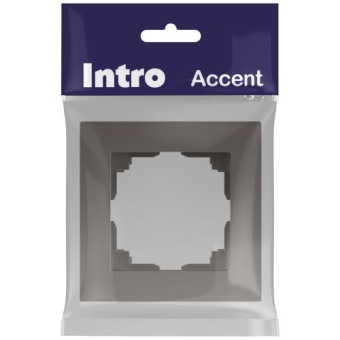 Рамка 1-м СП Accent 6-501-09 титан Intro Б0063769