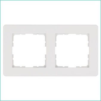 Рамка 2-м G-Flex бел. глянцевый Jasmart G1102W