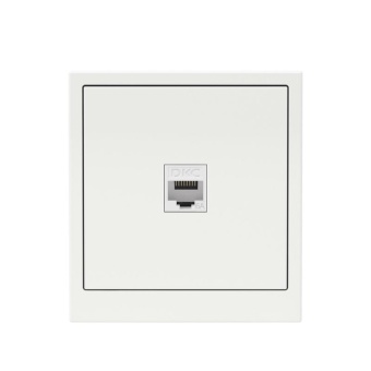 Розетка компьютерная 1-м KANT RJ45 кат.6A без шторки бел. магнолия DKC 7000673
