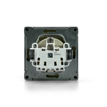 Розетка ArtGallery 16А с заземл. со шторками быстрозажим. клем. механизм алюм. SE GAL000345S