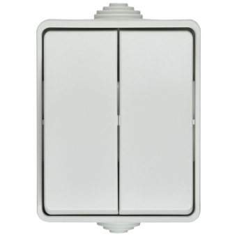 Выключатель 2-кл. ОП Форс IP54 ВС20-2-0-ФБ бел. IEK EVS20-K01-10-54-DC