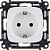 Розетка 1-м СП Valena Allure 16А IP20 250В 2P+E защ. шторки безвинт. клеммы с лицев. панелью механизм бел. Leg 753720