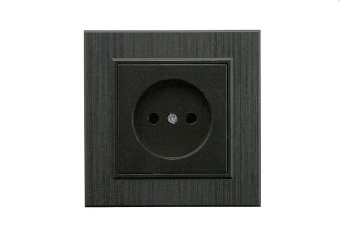 Розетка 1-м Karea LINE STAR без заземл. чер. Makel 86054022