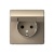 Розетка ArtGallery 16А IP20 с заземл. защ. шторки с крышкой механизм шампань SE GAL000546