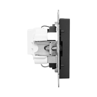 Розетка СП Эпика 16А с заземл. без защ. шторок механизм черн. EKF UP1-SOB-110