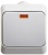Выключатель 1-кл. ОП Этюд 10А IP44 10AX с подсветкой сер. SE BA10-045C