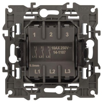 Выключатель 3-кл. Elegance 14-1107-16 250В 10АХ титан Эра Б0065799
