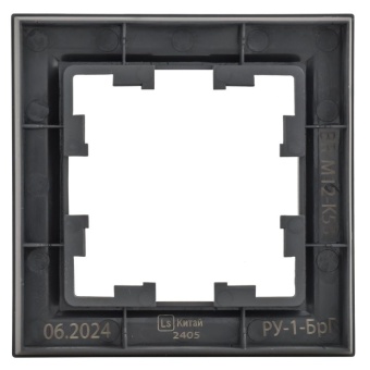 Рамка 1-м BRITE РУ-1-БрГ графит IEK BR-M12-K53