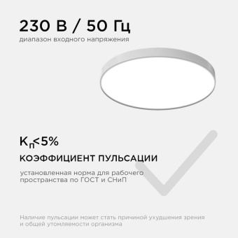 Светильник светодиодный SPA 20Вт 4000К IP54 1600лм 230В 50Гц d250х30мм накладной бел. Apeyron 18-142