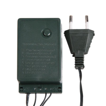 Гирлянда светодиодная "Твинкл Лайт" 20м 160LED тепл. бел. 8Вт 230В IP20 с контроллером 8 режимов провод ПВХ темн. зел. Neon-Night 303-116