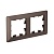 Рамка 2-м AtlasDesign Air мокко/дым. черн. SE ATN220602