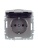 Розетка BRITE РСбш10-3-БрС 16А IP20 с заземл. защ. шторки с крышкой механизм сталь IEK BR-R16-16-K46