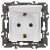 Розетка Elegance 14-2103-01М 16А 250В 2P+E Schuko защ. шторки с крышкой матов. бел. Эра Б0065808