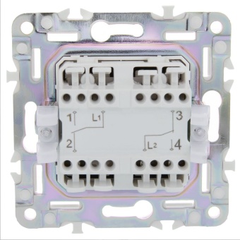 Выключатель проходной 2-кл. SKANDY 10А SK-V05G графит IEK SK-V22-0-10-K53