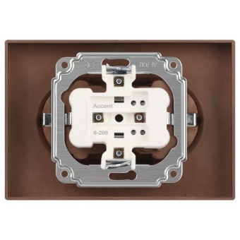 Розетка 2-м СП Accent 6-205-09 16А IP20 250В 2P+E Schuko AL/CU титан Intro Б0063500