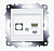 Розетка телефонная 1-м Cosmo RJ11 + гнездо механизм бел. ABB 619-010200-221