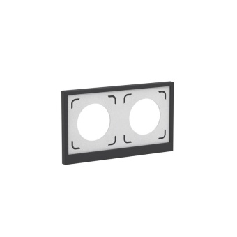 Рамка 2-м KANT IP44 черн. уголь DKC7012944