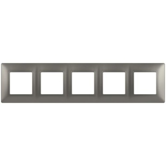 Рамка 5-м Elegance 14-5005-16 для розеток и выключателей титан Эра Б0065821