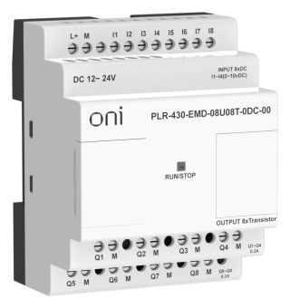 Модуль расширения входов выходов ПЛК 430 4 DI 4 UI (0-10В/DI) 8 TO 24В DC ONI PLR-430-EMD-08U08T-0DC-00