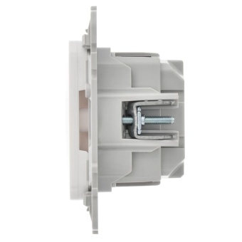 Розетка СП FLITE РС11-1-ФлБ 16А с заземл. без защ. шторок безвинтовое крепление механизм бел. IEK FI-R11-16-1-K01
