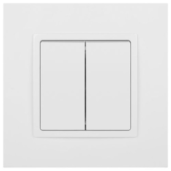 Выключатель 2-кл. СП Elegance 14-1104-01 10А IP20 250В 10AX механизм бел. Эра Б0034229