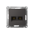 Розетка компьютерная 2-м AtlasDesign RJ45+RJ45 кат.5E механизм базальт SE ATN001485