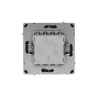 Переключатель 2-кл. KANT с подсветкой черн. уголь DKC 7012144