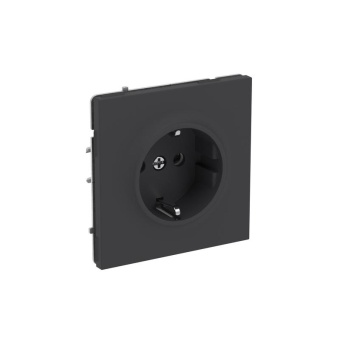 Розетка силовая KANT 2P+E защ. шторки черн. уголь DKC 7012003