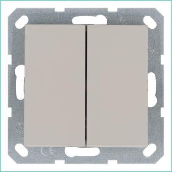 Переключатель проходной 2-кл. 10А IP20 механизм тауп Jasmart G3022T
