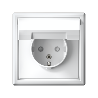 Розетка ArtGallery 16А IP20 с заземл. защ. шторки с крышкой механизм бел. SE GAL000146