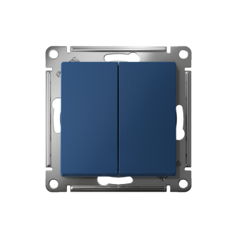 Переключатель перекрестный 2-кл. AtlasDesign 2хсх.7 10АХ механизм аквамарин SE ATN001173