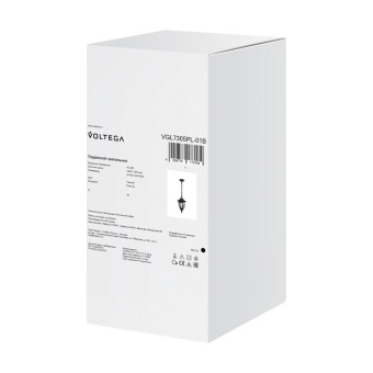 Светильник Frak 1х13Вт E27 IP44 подвесной Voltega VGL7305PL-01B