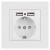 Розетка 1-м СП Accent 6-410-01М 16А IP20 250В P+E Schuko защ. шторки + 2хUSB бел. матов. Intro Б0063691 Розетка 1-м СП Accent 6-410-01М 16А IP20 250В P+E Schuko защ. шторки + 2хUSB бел. матов. Intro Б0063691