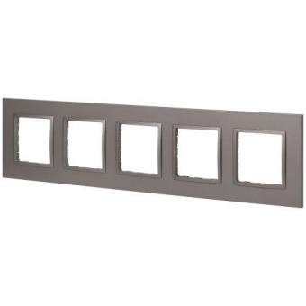 Рамка 5-м Elegance 14-5015-16 Classic для розеток и выключателей титан Эра Б0065831