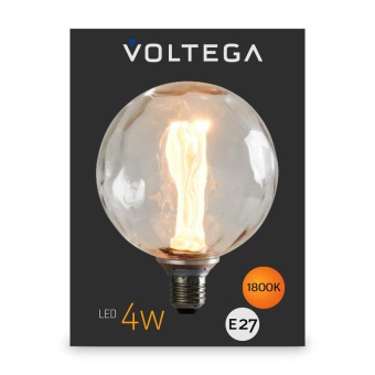 Лампа светодиодная филаментная Loft 271 G125FCE 4Вт 1800К E27 Voltega 8545