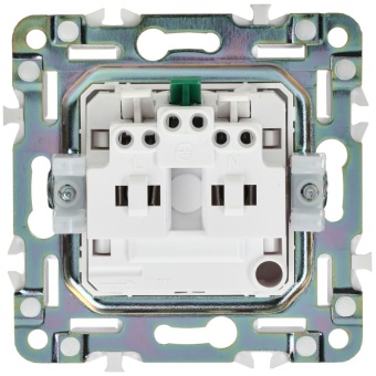 Розетка SKANDY 16А с заземл. защ. шторки безвинт. крепл. SK-R06Bl черн. IEK SK-R14-16-1-K02