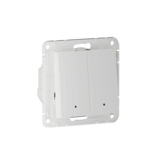 Выключатель 2-кл. AtlasDesign Smart 10А (сх. 5) L+N с подсветкой Zigbee механизм бел. SE ATN000153Z