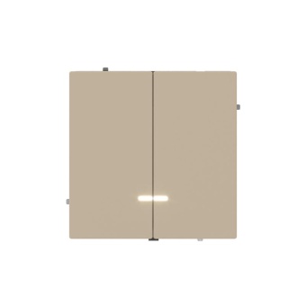 Выключатель 2-кл. KANT с подсветкой ванильн. марципан DKC 7015134