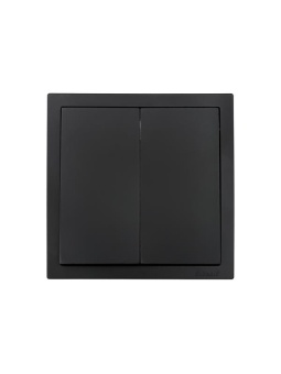 Выключатель 2-кл СП ZIMA IP20 10А безвинт. зажим черн. бархат LEZARD 704-4288-101QC