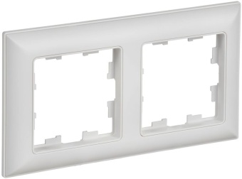 Рамка 2-м BRITE РУ-2-БрАБ арктич. бел./бел. IEK BR-M22-12-K91